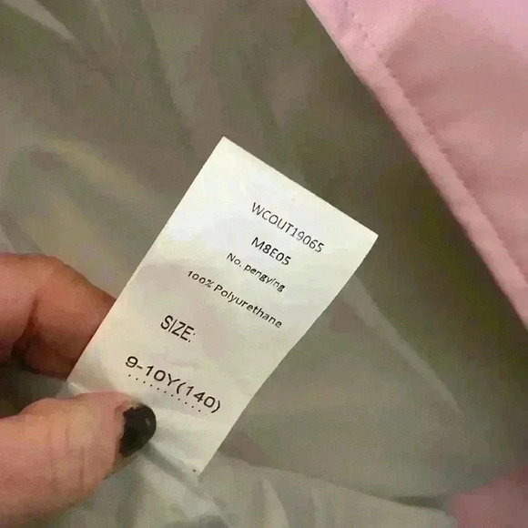 NEW Super Cute Trendy Girls Soft Pink Moto Zipper Jacket Little Girl’s SZ 9/10 - Picture 5 of 6